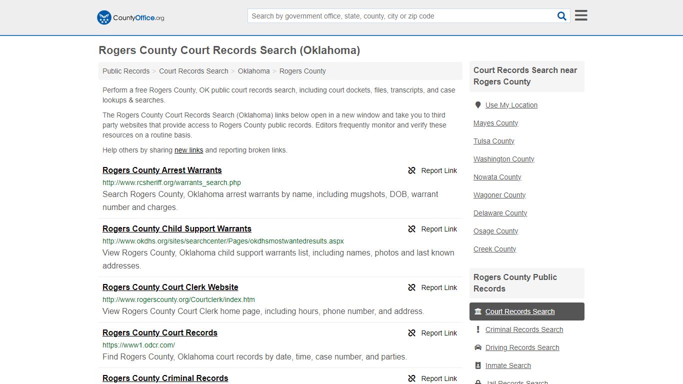 Rogers County Court Records Search (Oklahoma) - County Office
